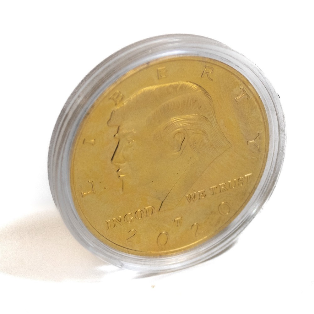 Donald Trump Coin 2020 - Gold Plated Collectible Coin, Protective Case Included